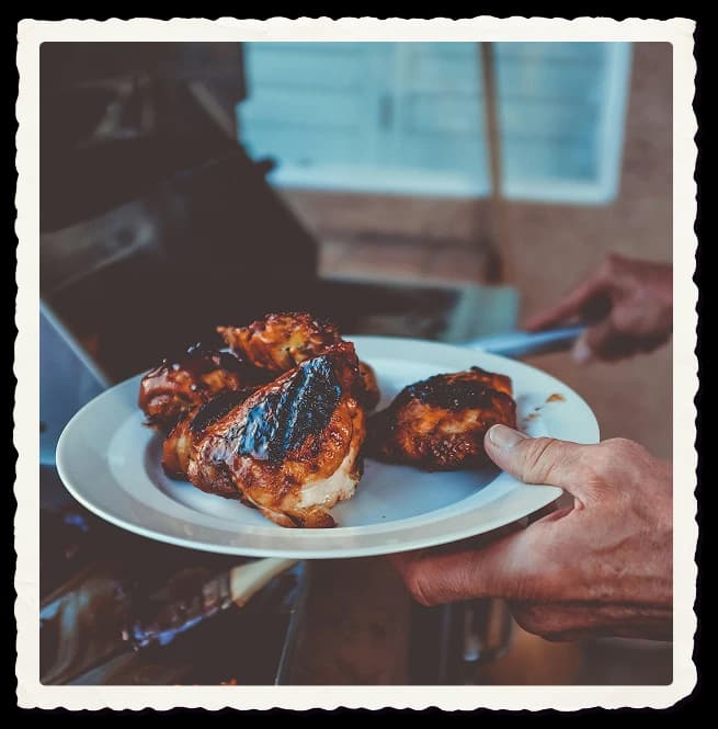 chicken on a plate